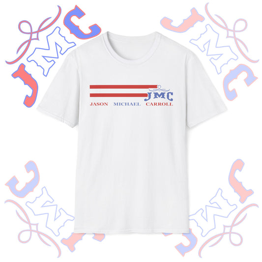 Retro Red White and Blue JMC Logo: Unisex Softstyle T-Shirt