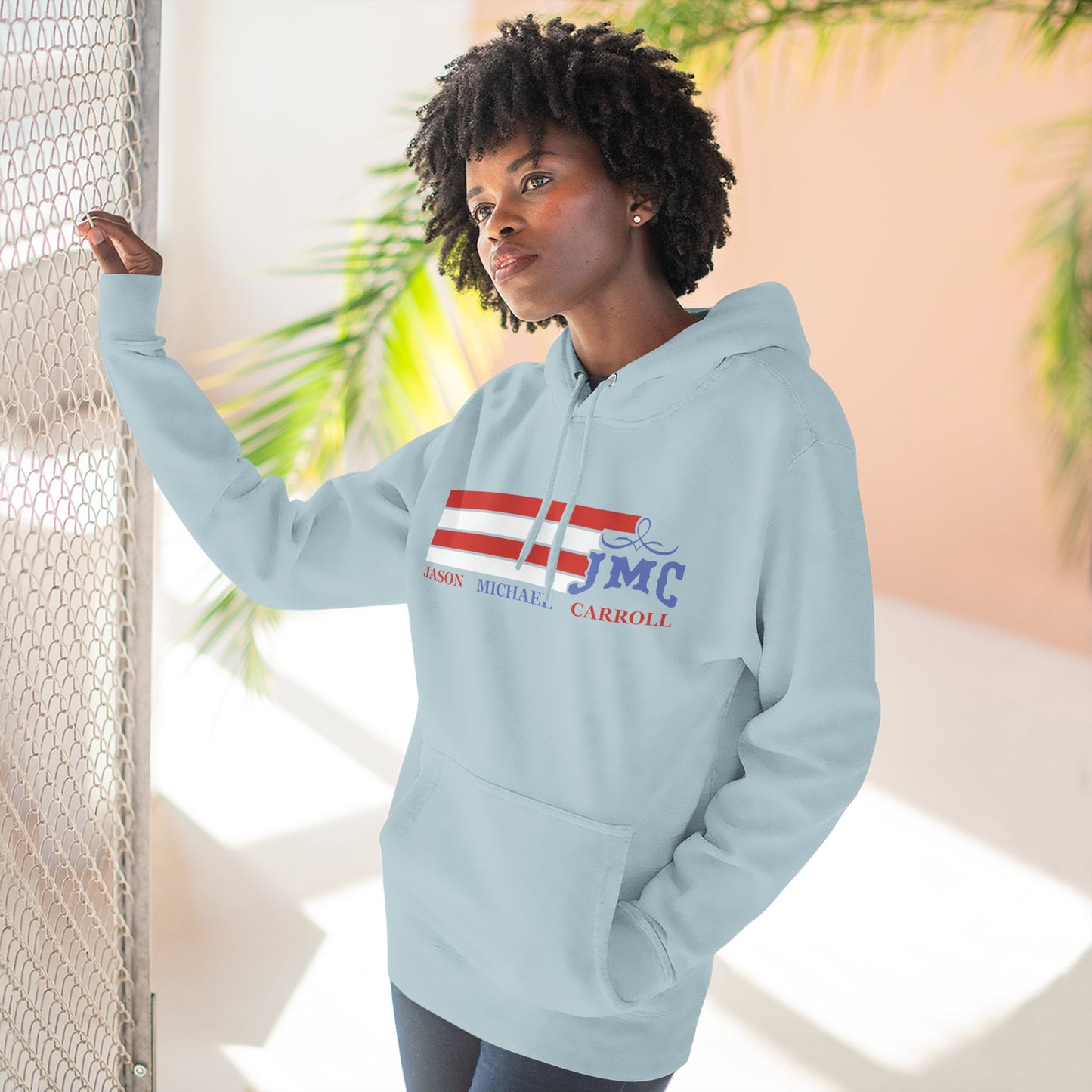 RETRO RWB JMC - Three-Panel Fleece Hoodie - Cozy Custom Apparel for Family, Gift for Him/Her, Casual Style, Personalized Hoodie, Graffiti Art Sweatshirt