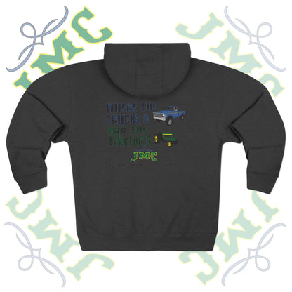 Where I'm From JMC Hoodie  - Comfortable Everyday Wear, Perfect for Farmers & Outdoor Enthusiasts, Great for Gifts & Casual Outings - Trucker's Unisex Zip Hoodie