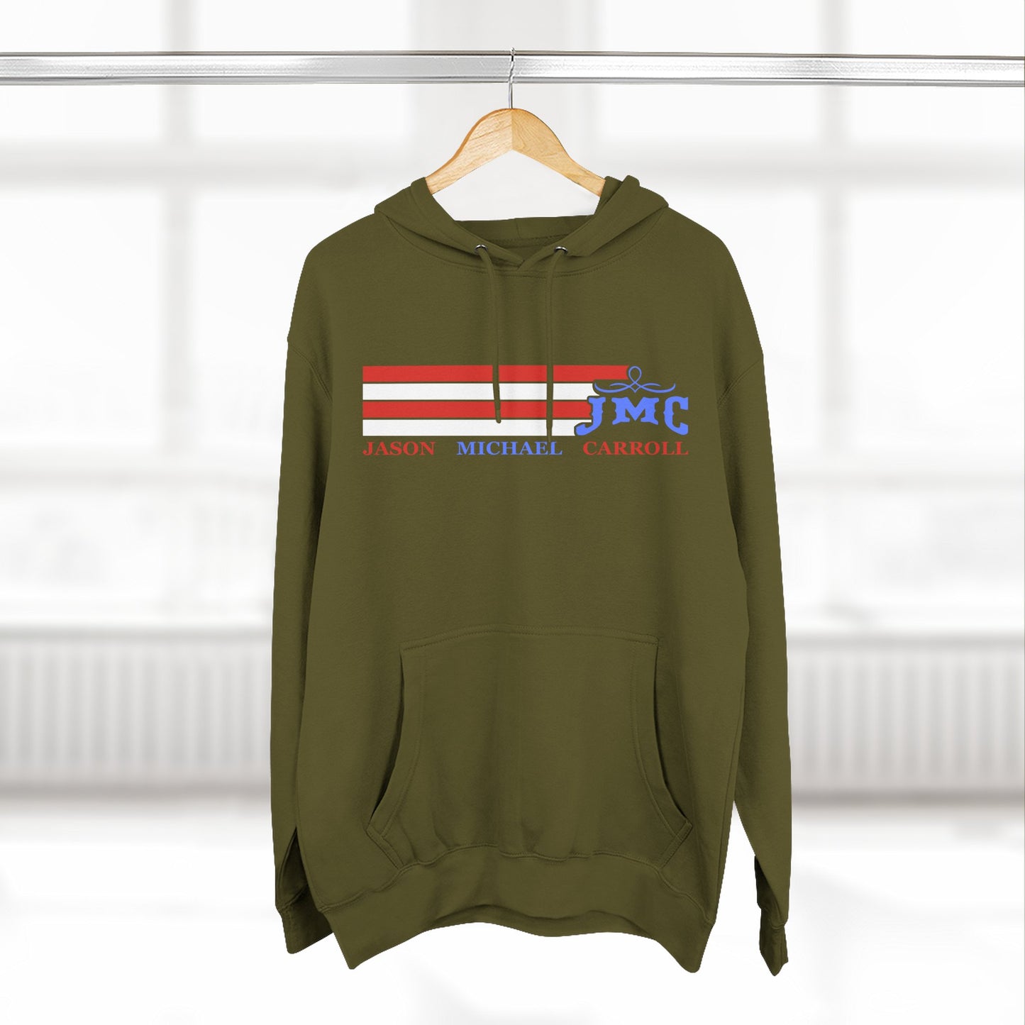 RETRO RWB JMC - Three-Panel Fleece Hoodie - Cozy Custom Apparel for Family, Gift for Him/Her, Casual Style, Personalized Hoodie, Graffiti Art Sweatshirt