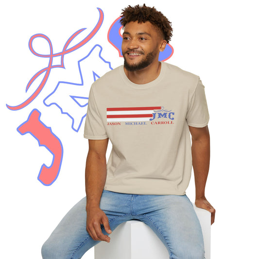 Retro Red White and Blue JMC Logo: Unisex Softstyle T-Shirt