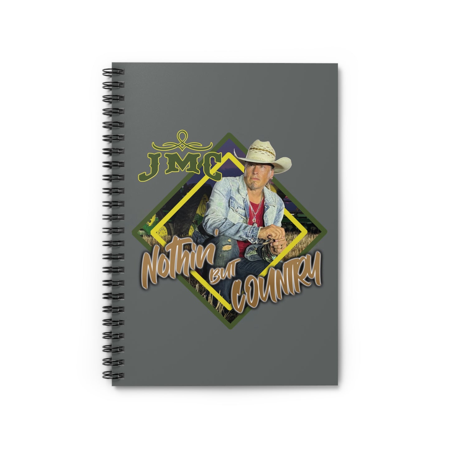 JMC - Nothin' But Country - Country Music Themed Spiral Notebook - Perfect for Fans, Journaling, and Gifts
