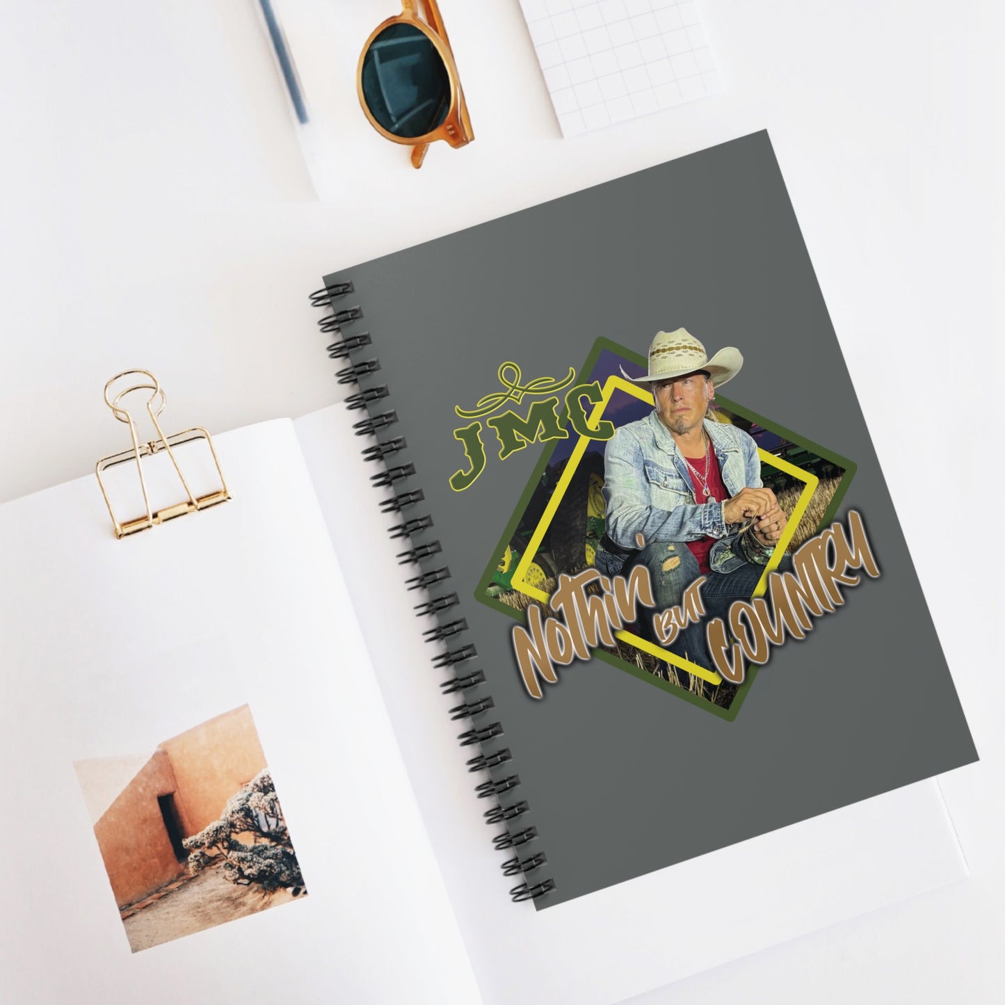 JMC - Nothin' But Country - Country Music Themed Spiral Notebook - Perfect for Fans, Journaling, and Gifts