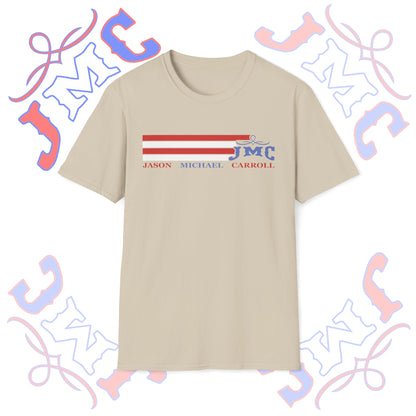 Retro Red White and Blue JMC Logo: Unisex Softstyle T-Shirt