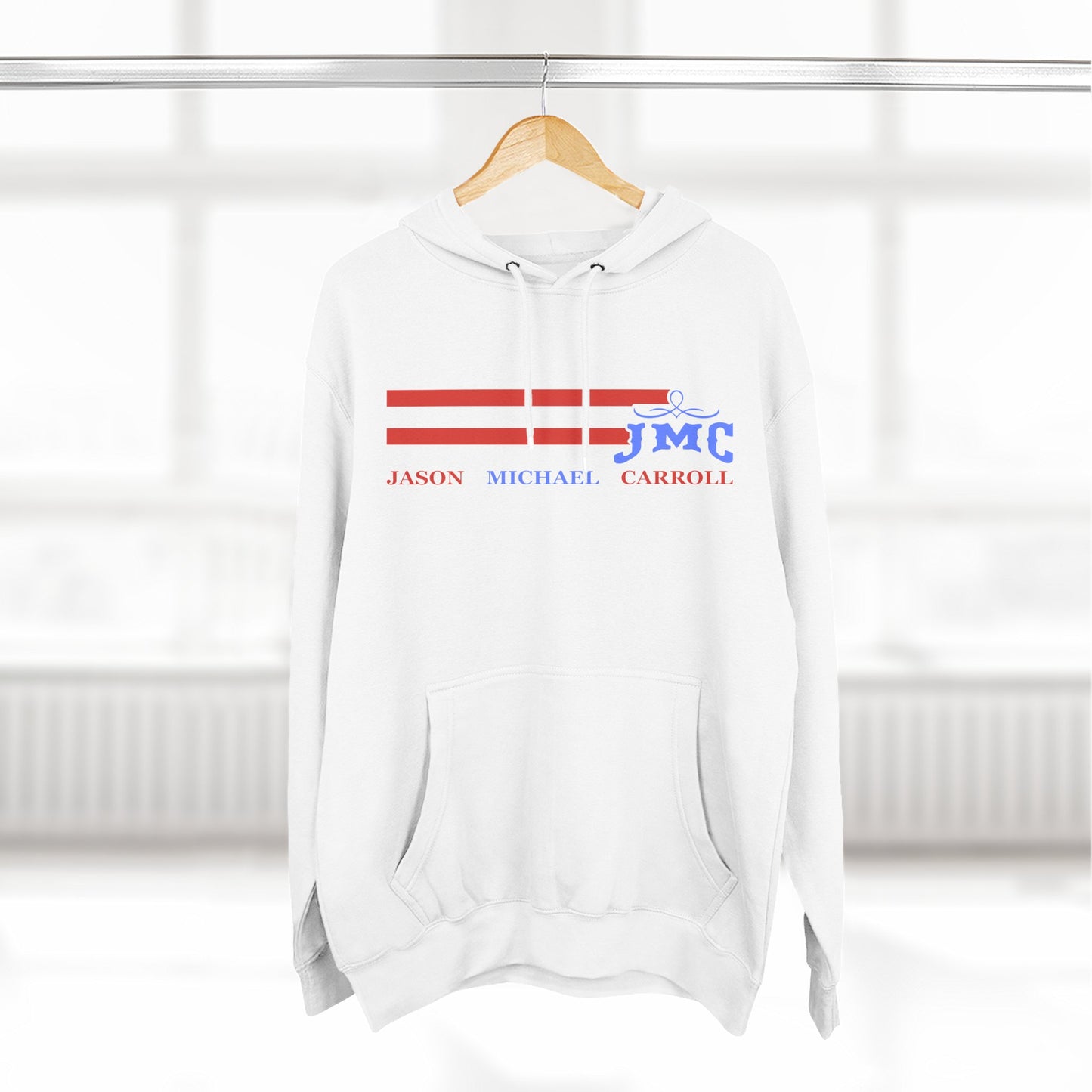 RETRO RWB JMC - Three-Panel Fleece Hoodie - Cozy Custom Apparel for Family, Gift for Him/Her, Casual Style, Personalized Hoodie, Graffiti Art Sweatshirt