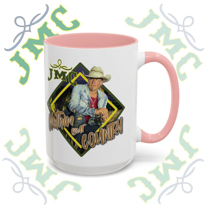 JMC - Nothin But Country - Rustic Cowboy Coffee Mug, Country Lifestyle, Great for Gifts, Western-Themed Decor, Perfect for Coffee Lovers, Home Barista