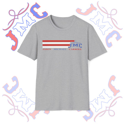 Retro Red White and Blue JMC Logo: Unisex Softstyle T-Shirt