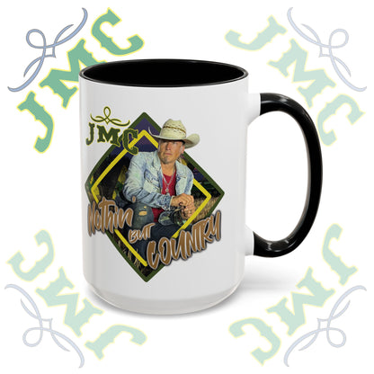 JMC - Nothin But Country - Rustic Cowboy Coffee Mug, Country Lifestyle, Great for Gifts, Western-Themed Decor, Perfect for Coffee Lovers, Home Barista
