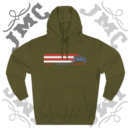RETRO RWB JMC - Three-Panel Fleece Hoodie - Cozy Custom Apparel for Family, Gift for Him/Her, Casual Style, Personalized Hoodie, Graffiti Art Sweatshirt