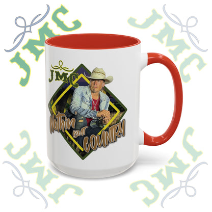 JMC - Nothin But Country - Rustic Cowboy Coffee Mug, Country Lifestyle, Great for Gifts, Western-Themed Decor, Perfect for Coffee Lovers, Home Barista